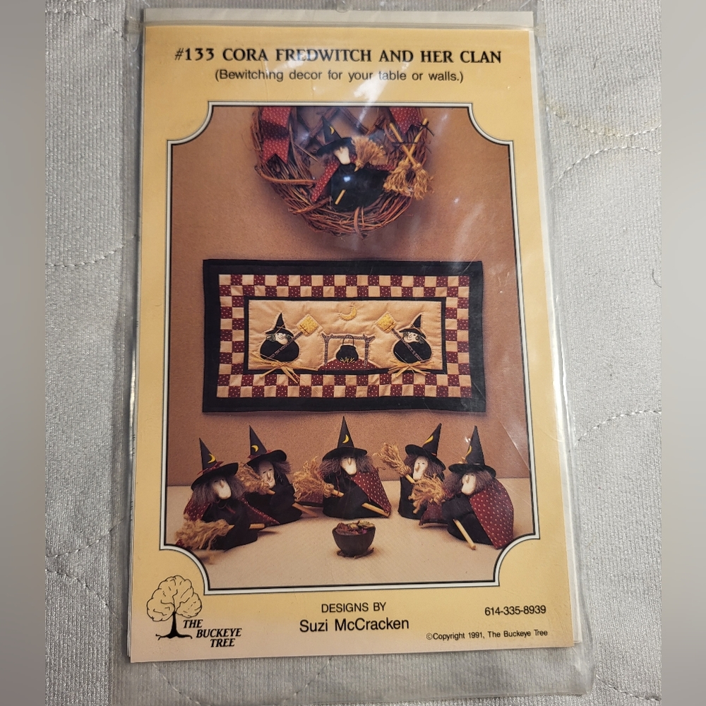 The Buckeye Tree -  Witch Dolls & Wall Hanging Craft Quilt Pattern